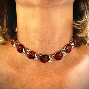 Coro Confetti Lucite Choker Necklace